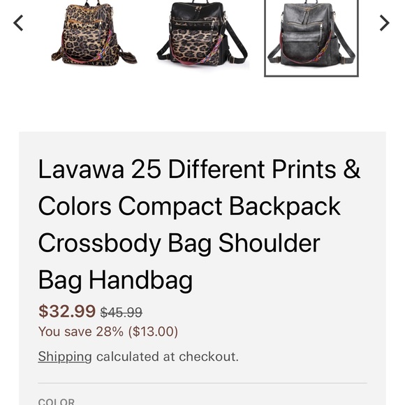 Lavawa backpack crossbody shoulder bag-gray - Picture 6 of 6